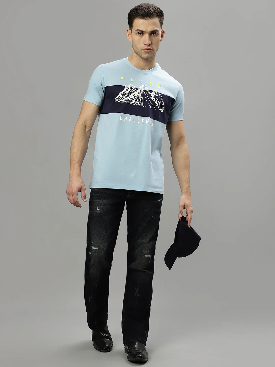 Iconic Men Blue Solid Regular Fit Jeans - Image 4