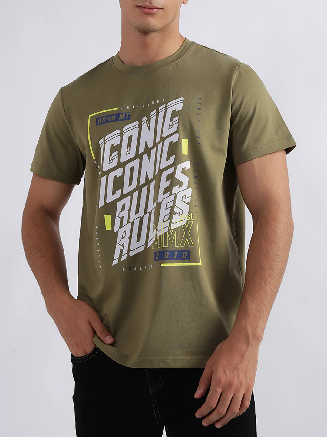 Iconic Olive Logo Regular Fit Tshirt