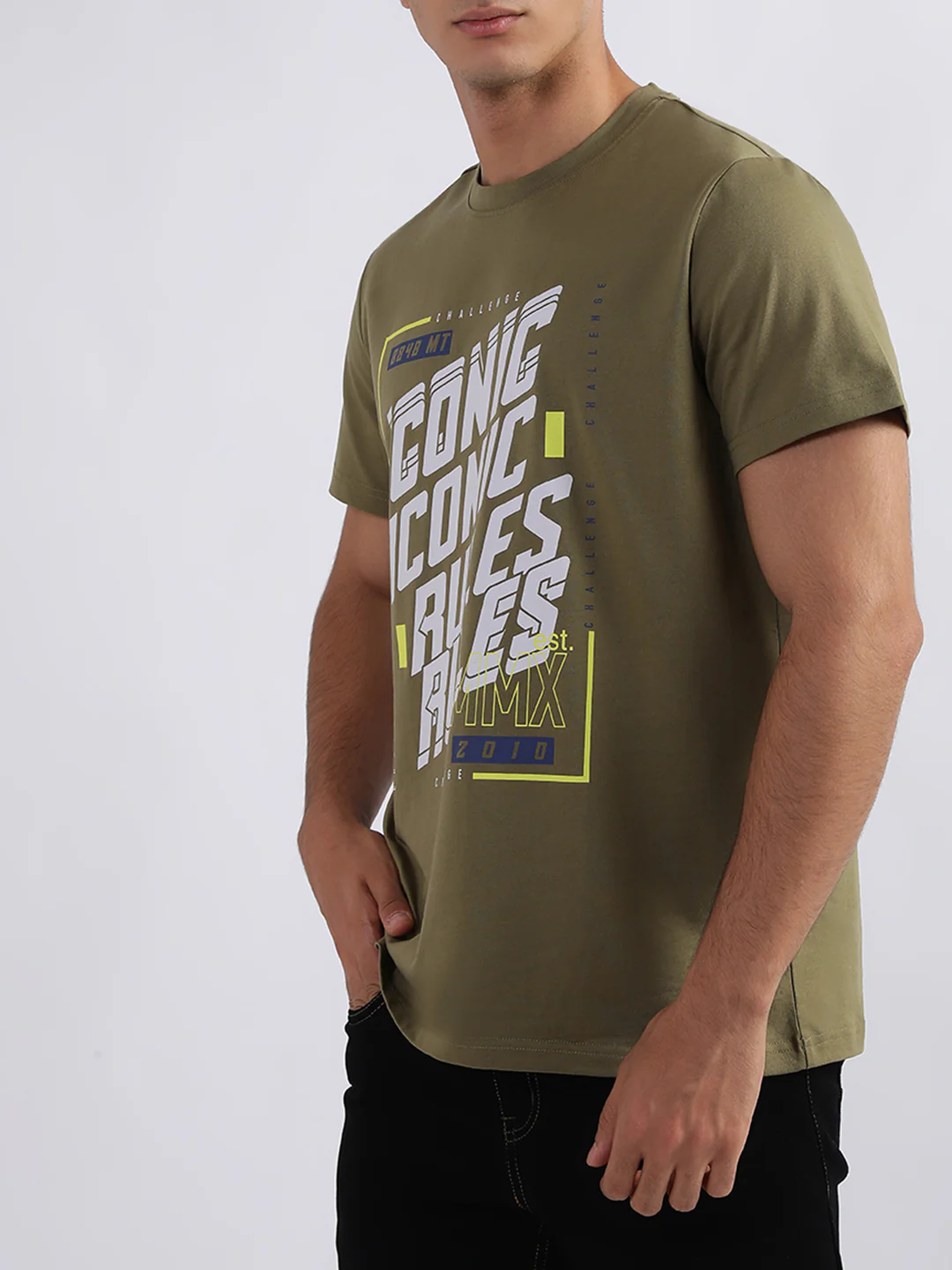 Iconic Olive Logo Regular Fit Tshirt - Image 3