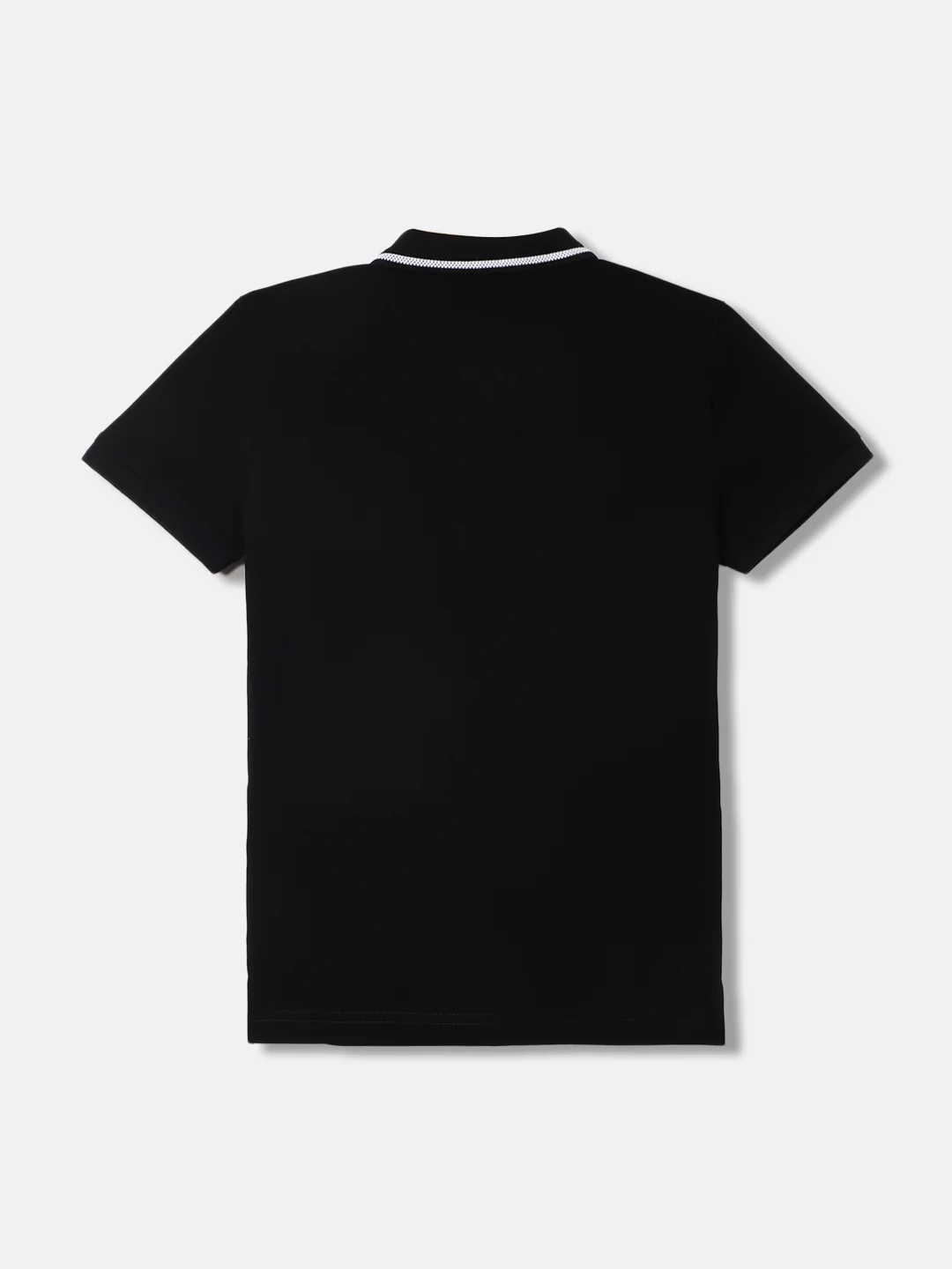 Antony Morato Boys Black Solid Polo Collar Short Sleeves Tshirt - Image 2