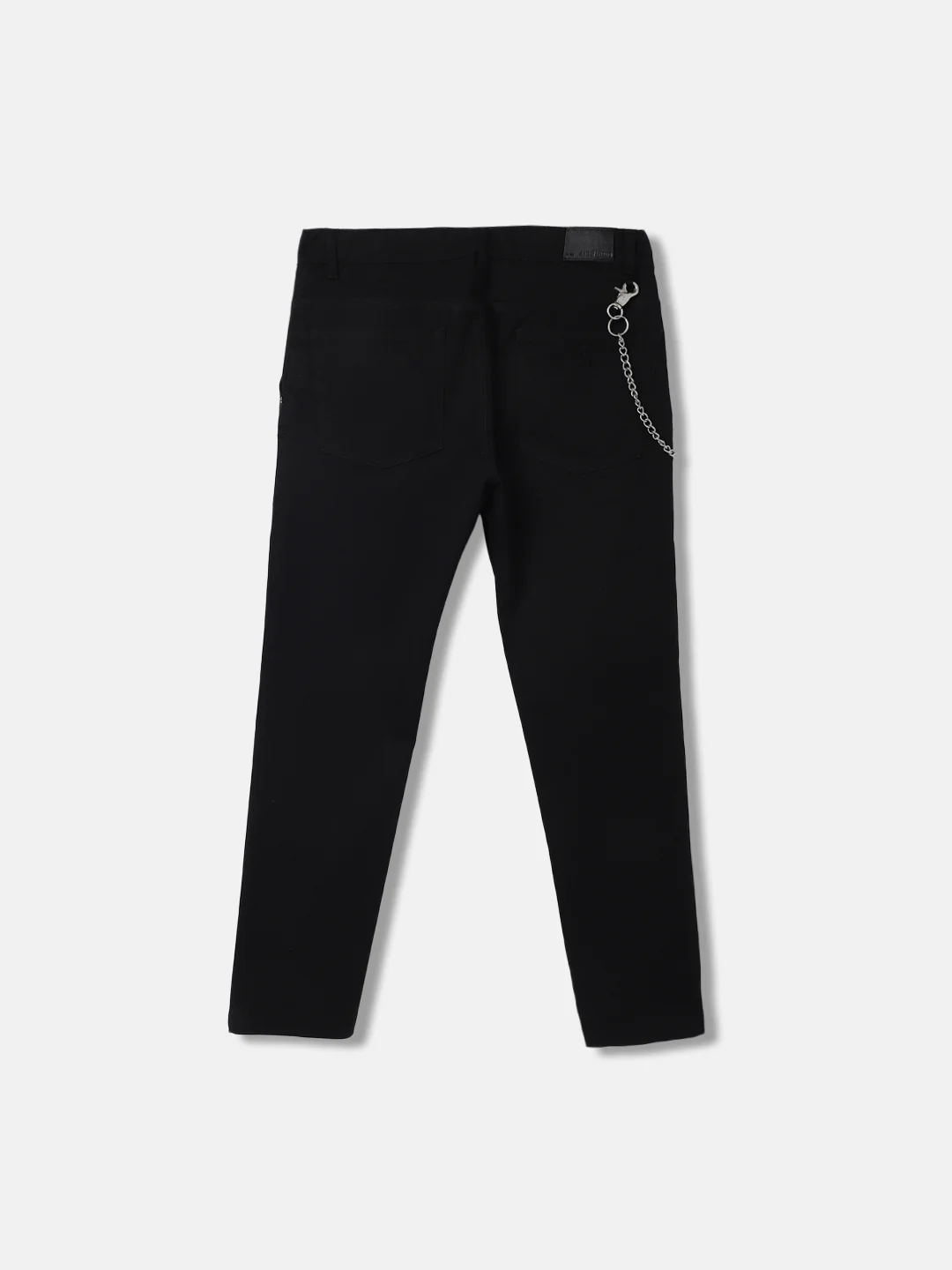 Antony Morato Boys Black Solid Slim Fit Mid-Rise Trouser - Image 2