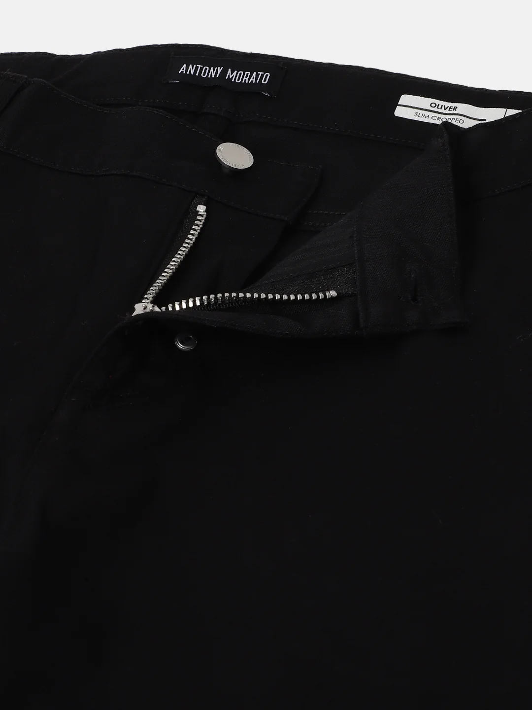 Antony Morato Boys Black Solid Slim Fit Mid-Rise Trouser - Image 3