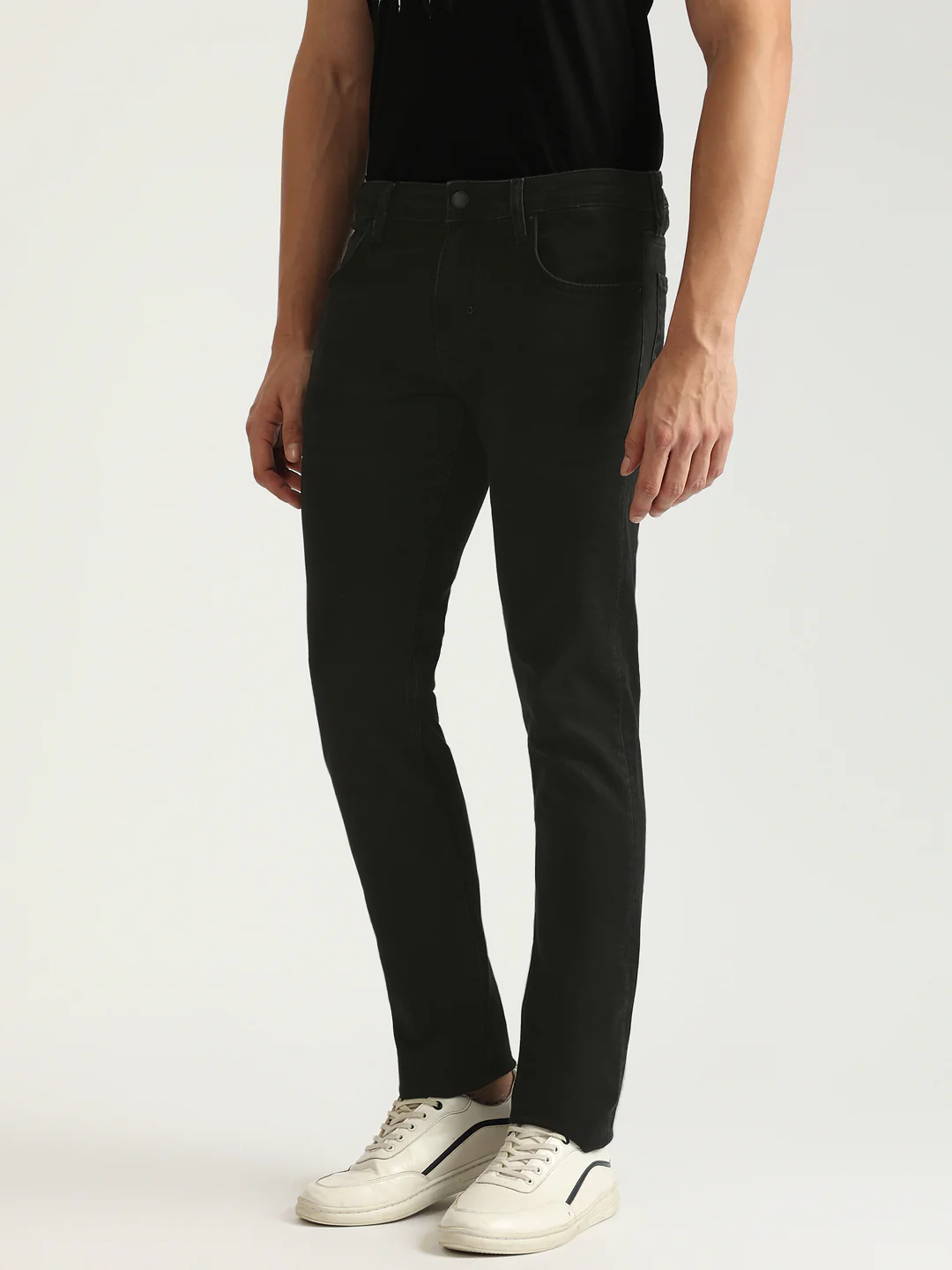 Antony Morato Men Black Washed Mid-Rise Slim Fit Jeans - Image 10