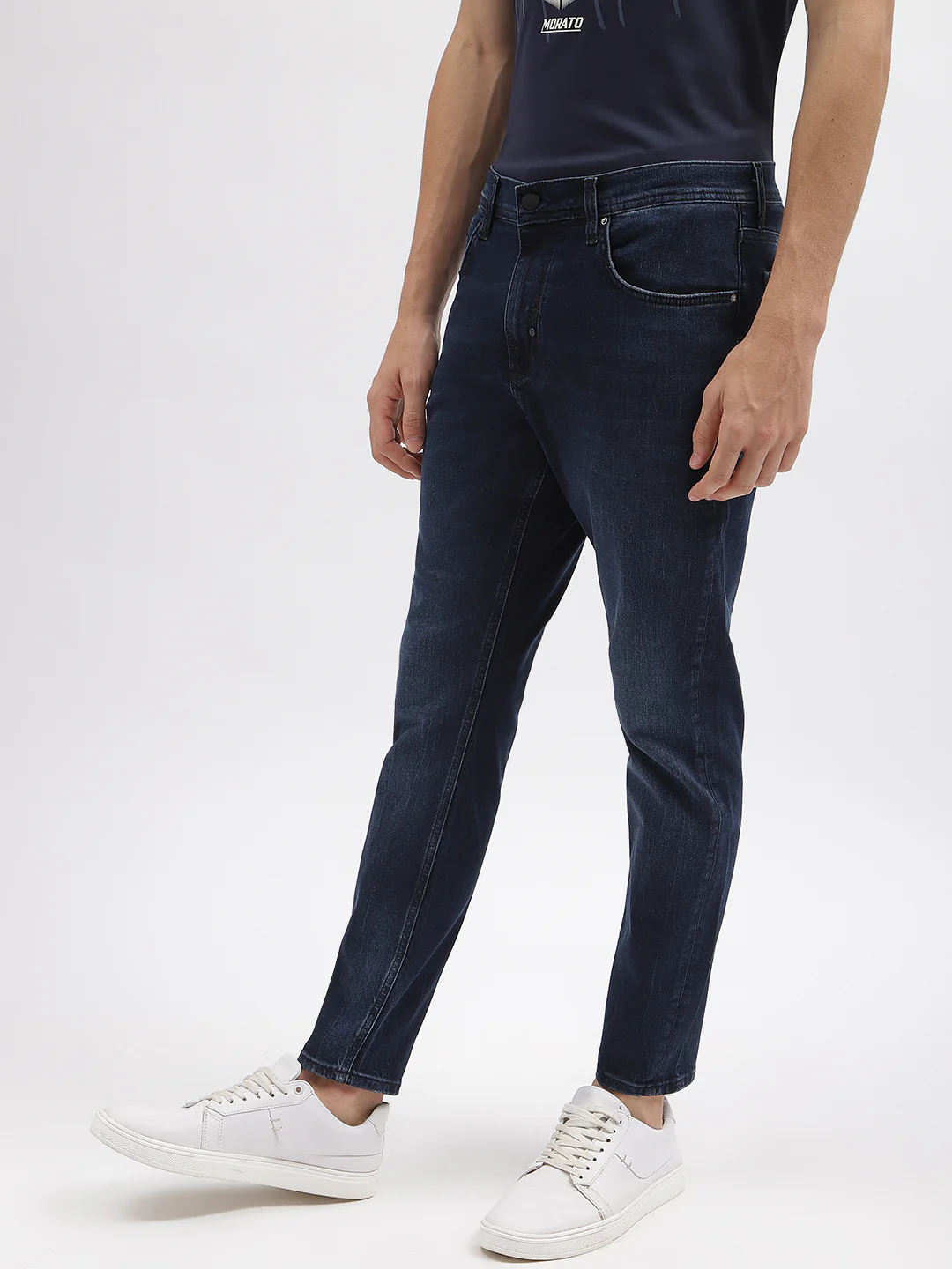 Antony Morato Men Blue Solid Skinny Fit Mid-Rise Jeans - Image 3