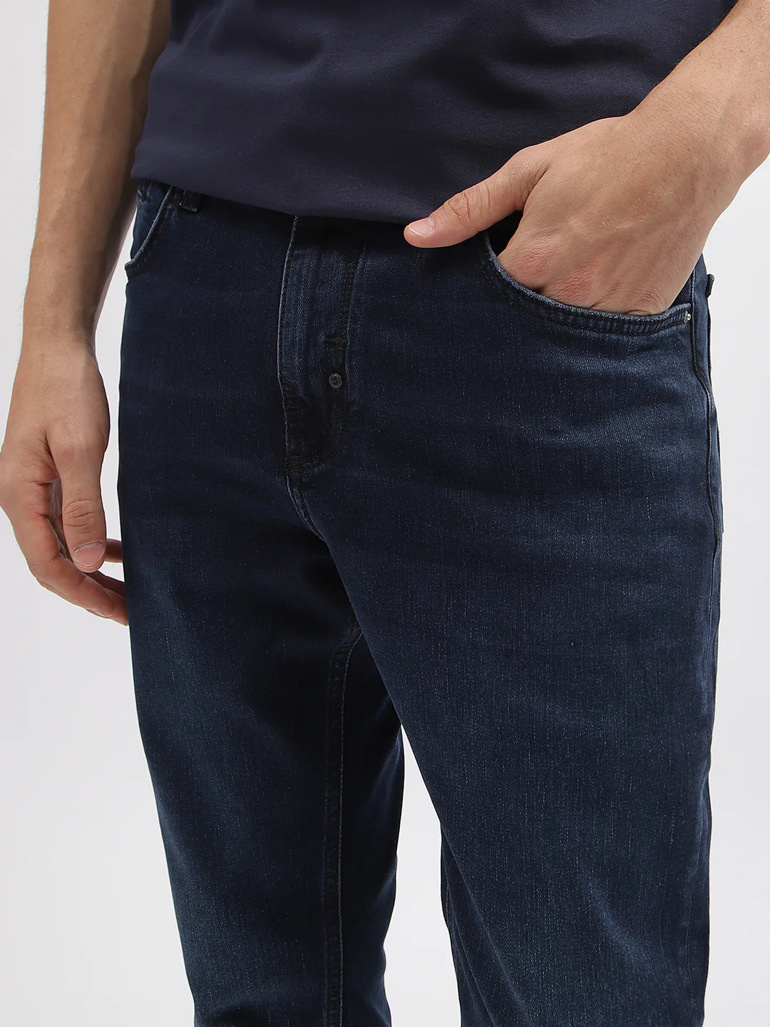 Antony Morato Men Blue Solid Skinny Fit Mid-Rise Jeans - Image 5