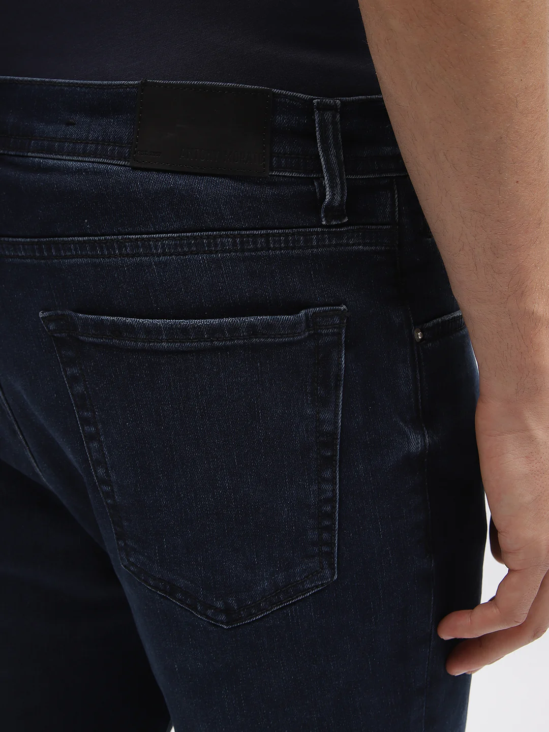 Antony Morato Men Blue Solid Skinny Fit Mid-Rise Jeans - Image 6