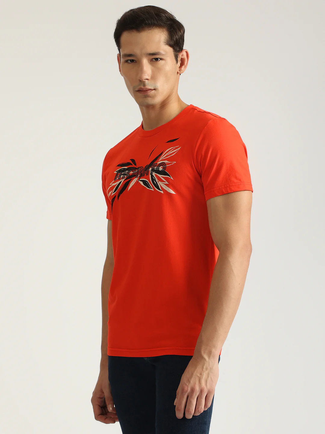 Antony Morato Men Red Printed Round Neck Short Sleeves Tshirt - Image 3