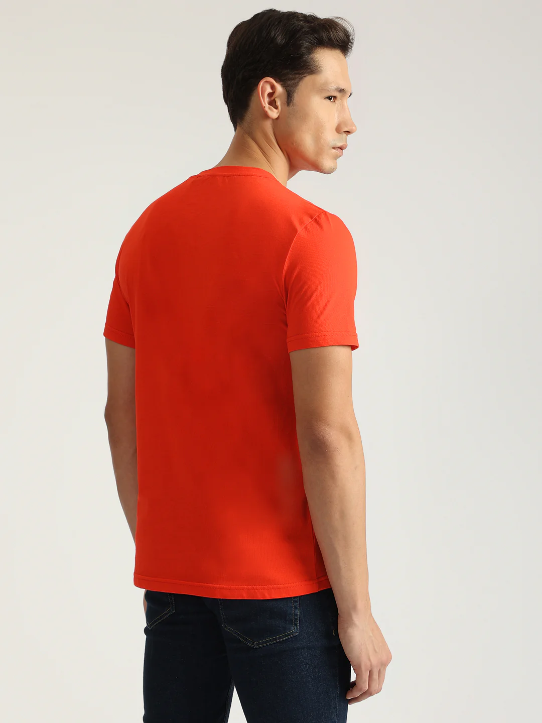 Antony Morato Men Red Printed Round Neck Short Sleeves Tshirt - Image 4