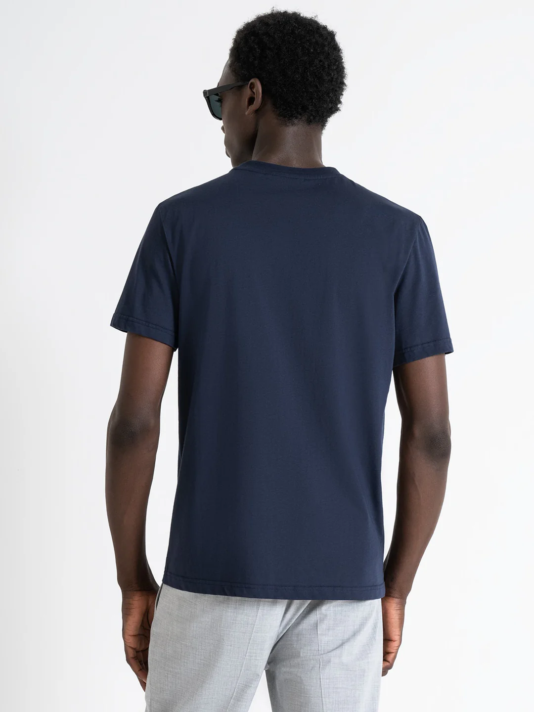 Antony Morato Men Blue Printed Round Neck Short Sleeves Tshirt - Image 2