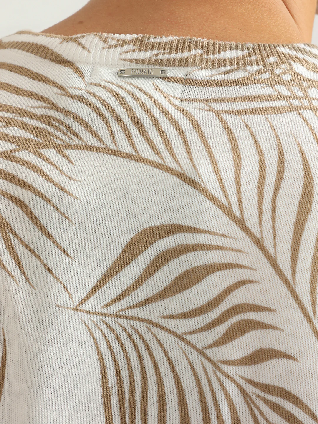 Antony Morato Men Beige Printed Round Neck Short Sleeves Tshirt - Image 6