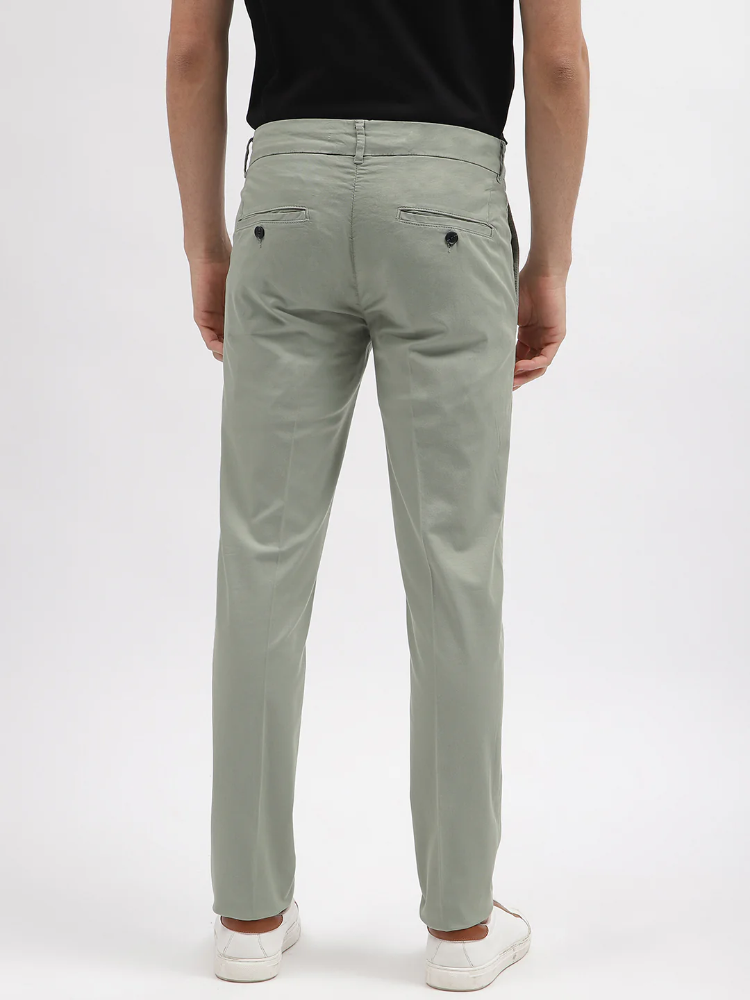 Antony Morato Men Green Solid Skinny Fit Mid-Rise Trouser - Image 5