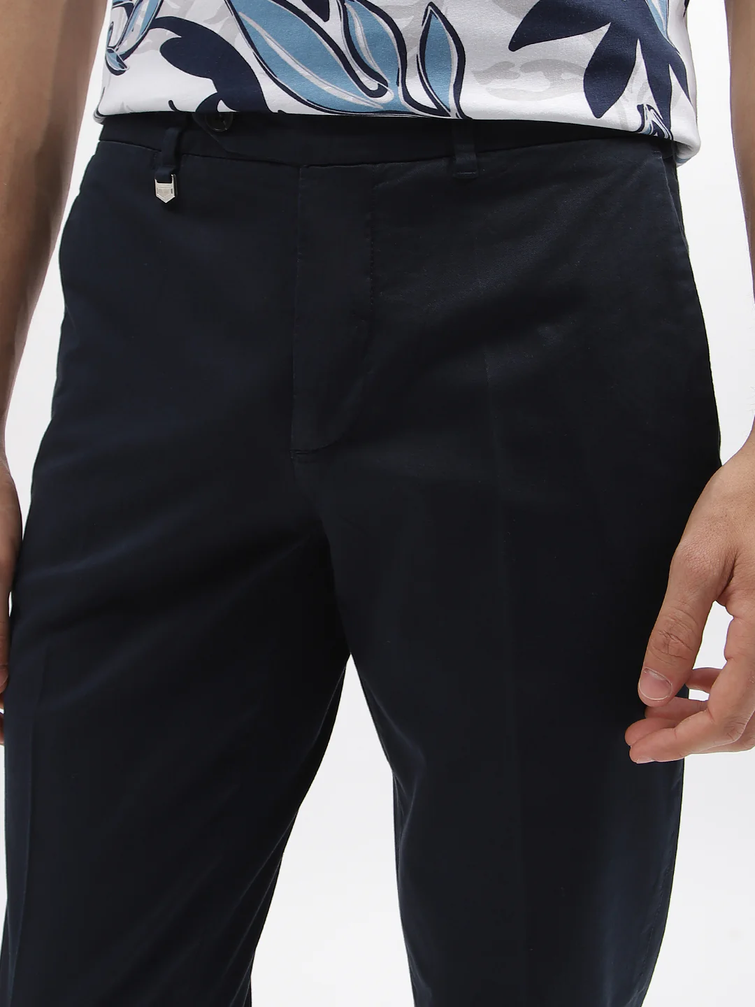 Antony Morato Men Blue Solid Skinny Fit Mid-Rise Trouser - Image 5
