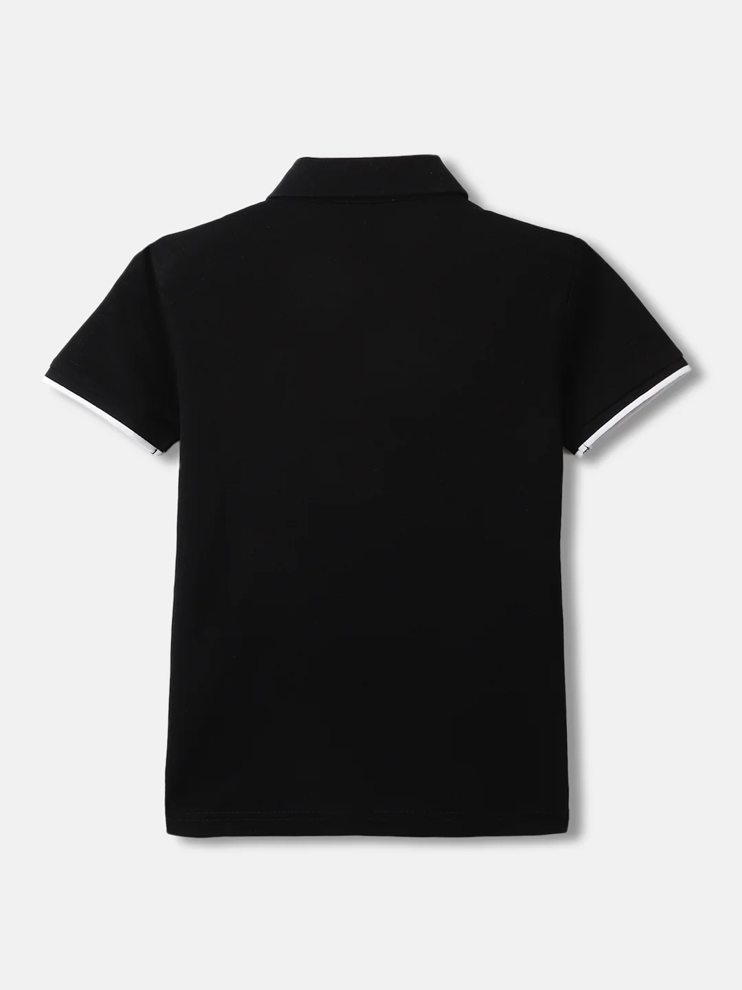 Antony Morato Boys Black Solid Polo Collar Short Sleeves Tshirt - Image 2