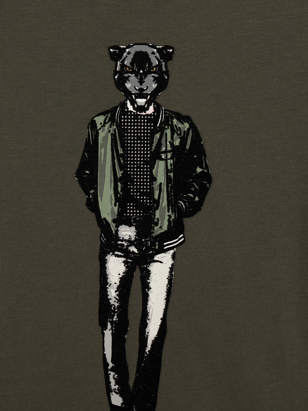 Antony Morato Boys Green Printed Round Neck Short Sleeves Tshirt - Image 3