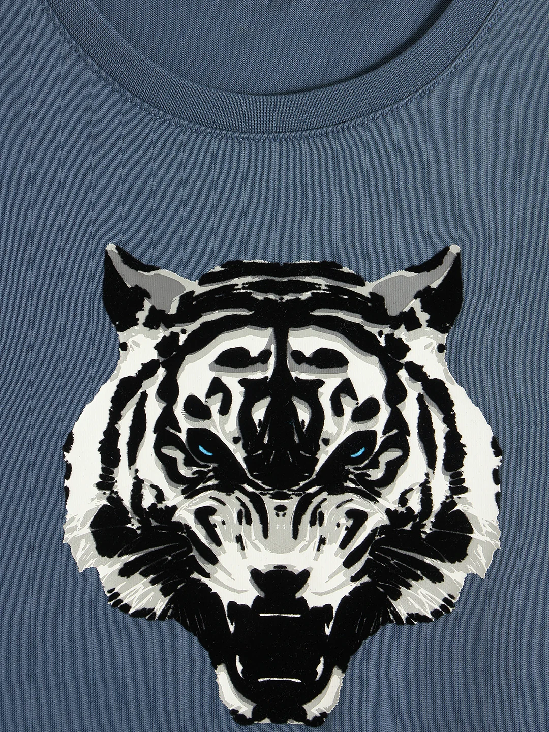 Antony Morato Boys Blue Printed Round Neck Short Sleeves Tshirt - Image 3