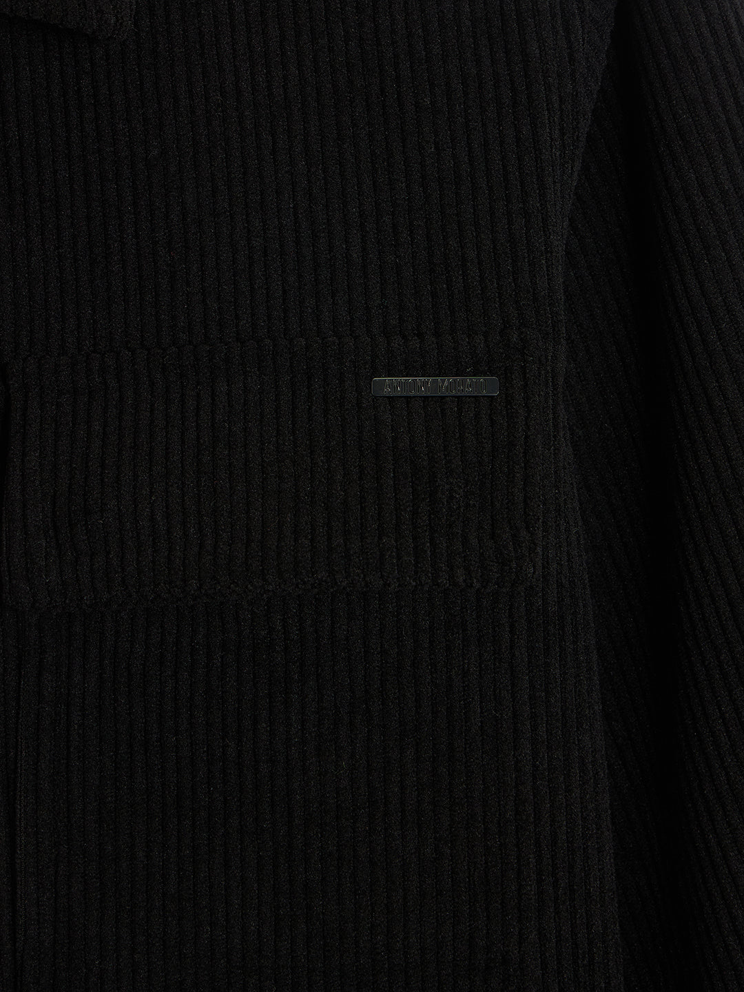 Antony Morato Boys Black Solid Spread Collar Full Sleeves Corduroy Shirt - Image 4