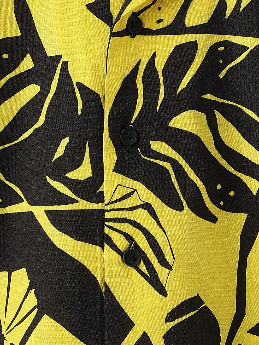 Antony Morato Boys Yellow Printed Cuban Collar Short Sleeves Shirt - Image 3