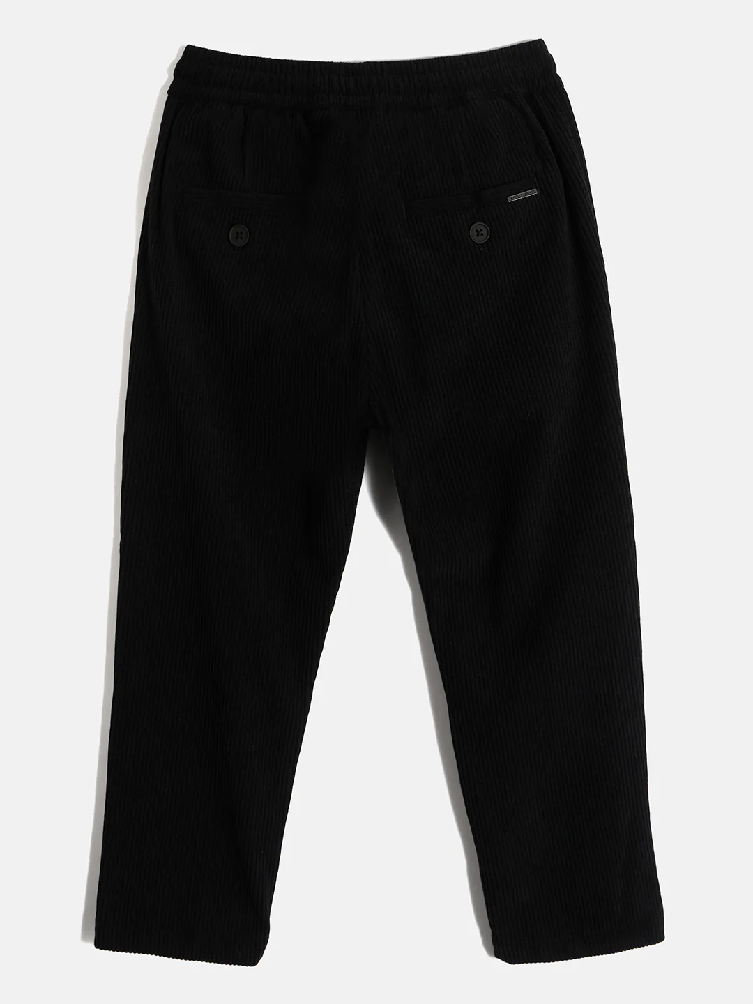 Antony Morato Boys Black Solid Slim Fit Corduroy Trouser - Image 2