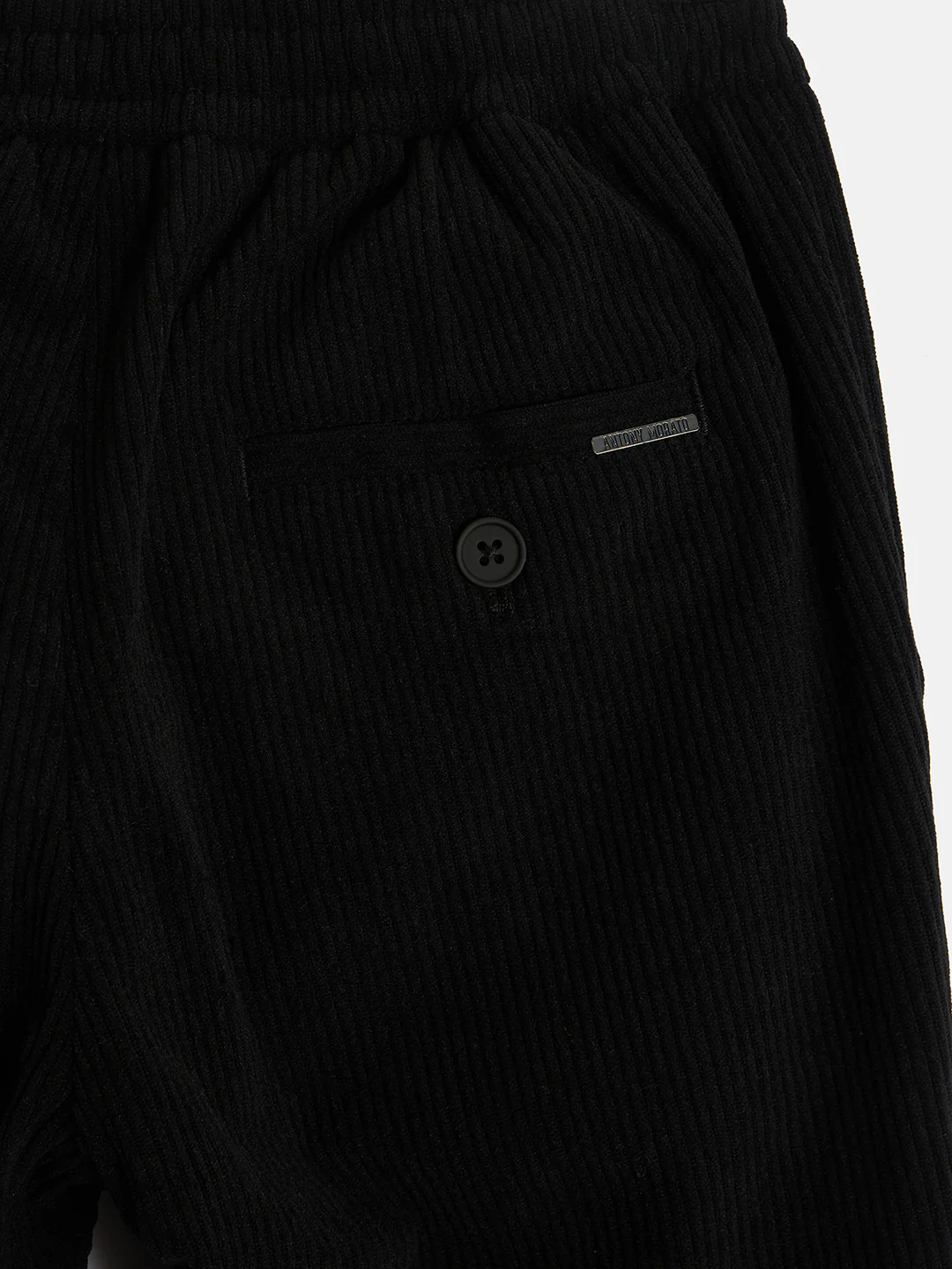 Antony Morato Boys Black Solid Slim Fit Corduroy Trouser - Image 5