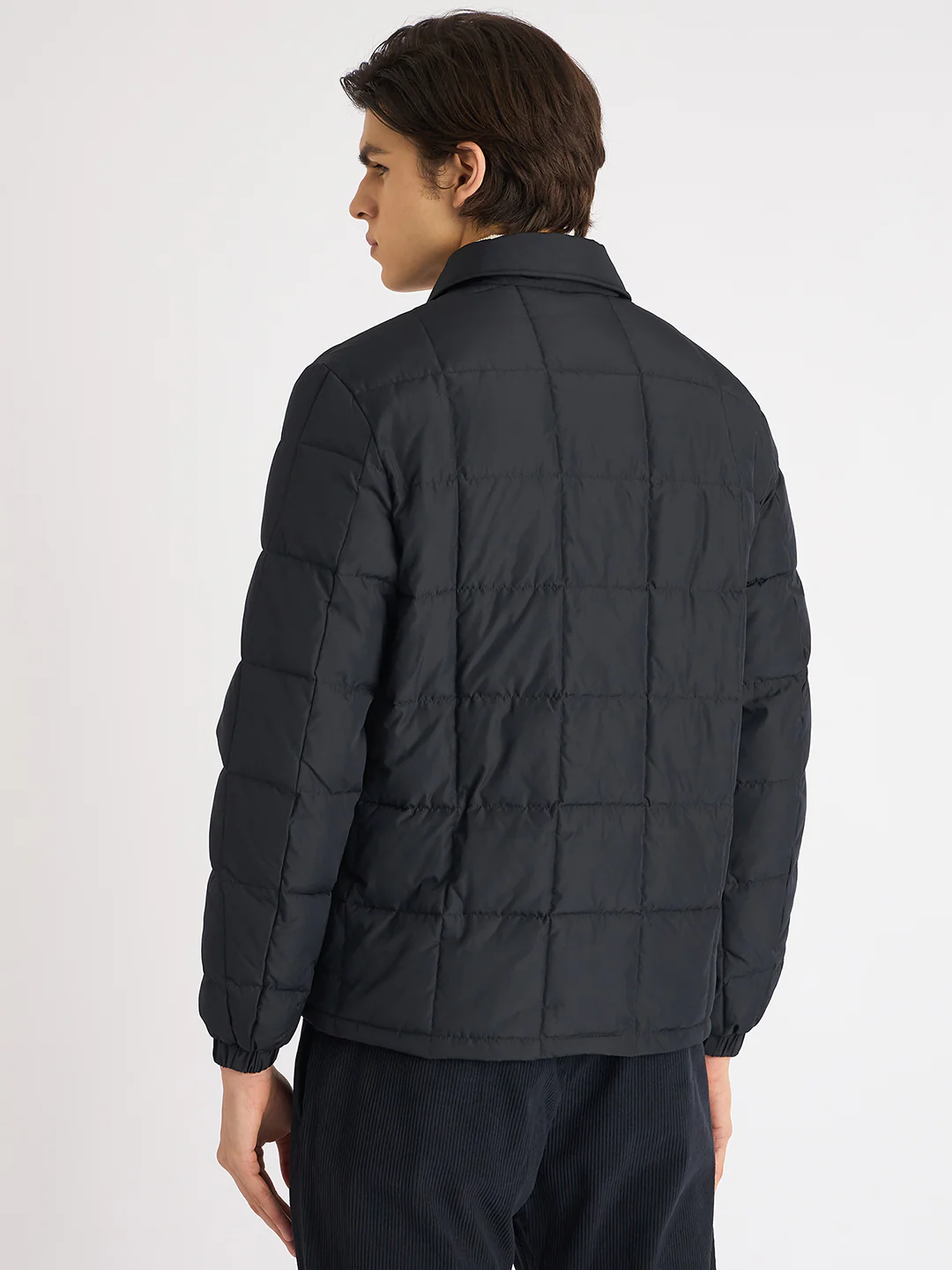 Antony Morato Men Blue Solid Spread Collar Full Sleeves Padded Jacket - Image 3