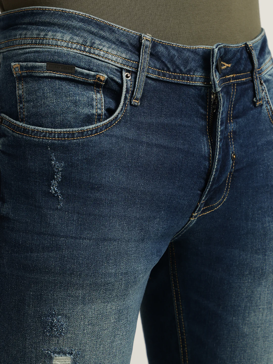 Antony Morato Men Washed Mid-Rise Jeans - Image 3