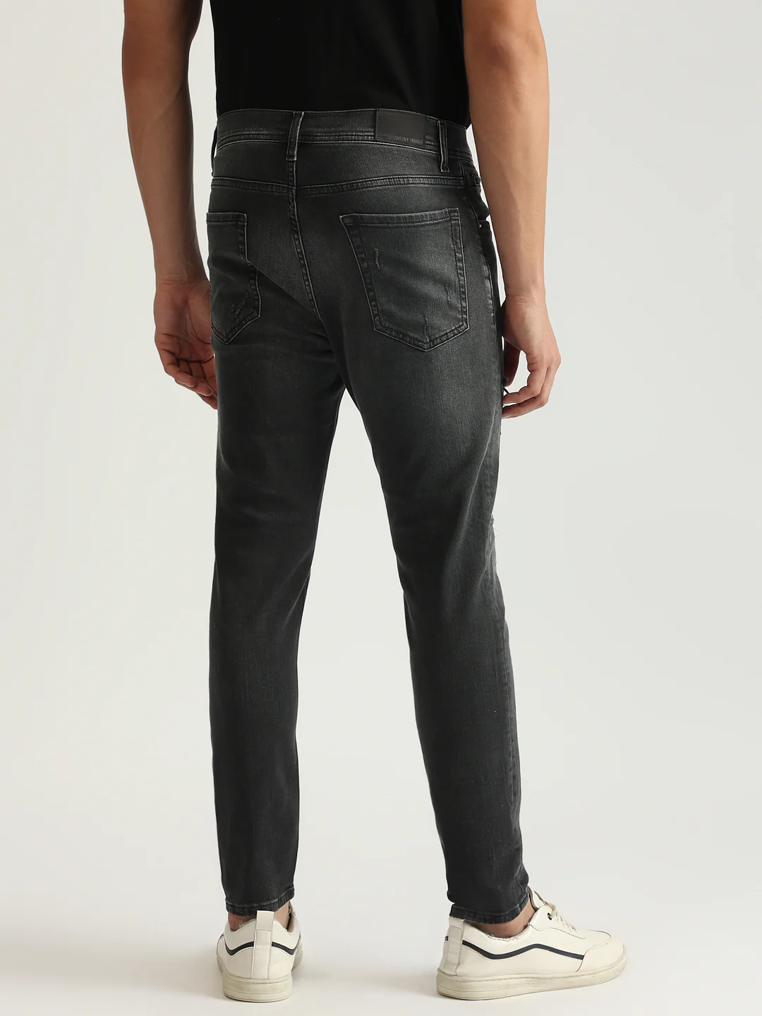 Antony Morato Men Black Washed Mid-Rise Skinny Fit Jeans - Image 7