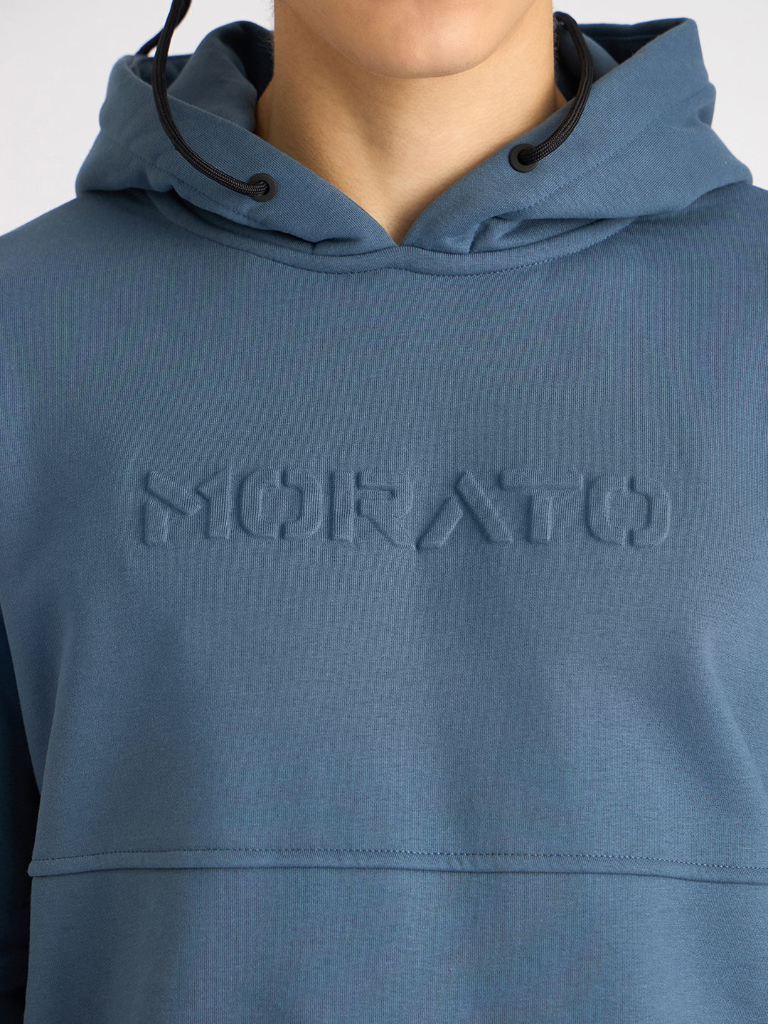 Antony Morato Men Blue Solid Hooded Full Sleeves Sweatshirt - Image 5