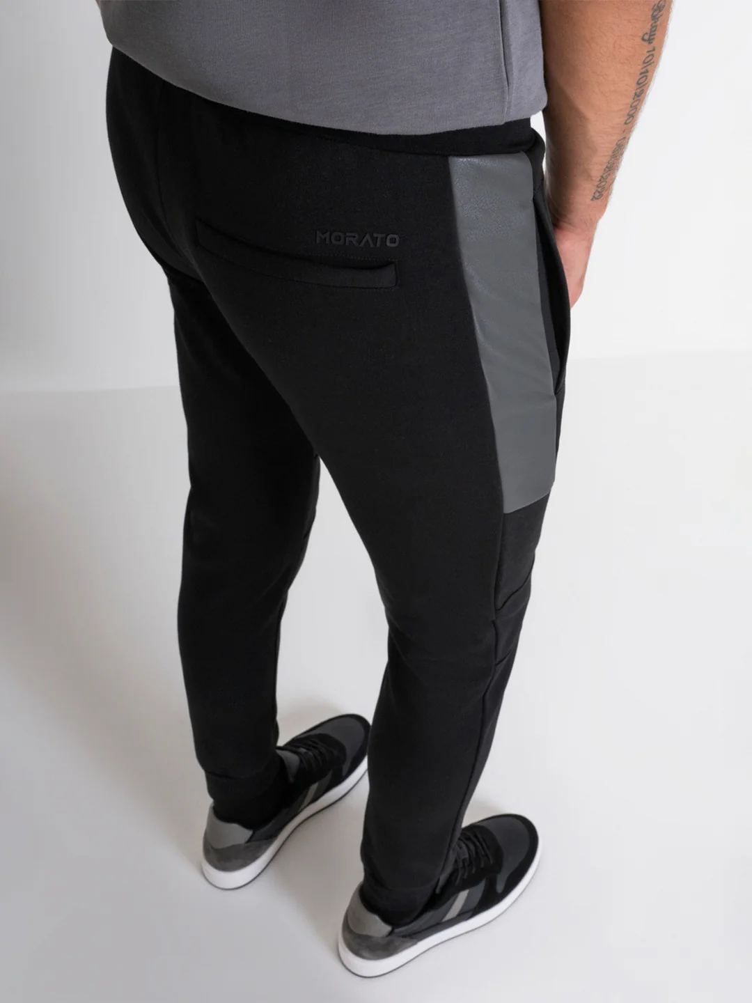 Antony Morato Men Black Solid Slim Fit Mid-Rise Jogger Style Track Pants - Image 3