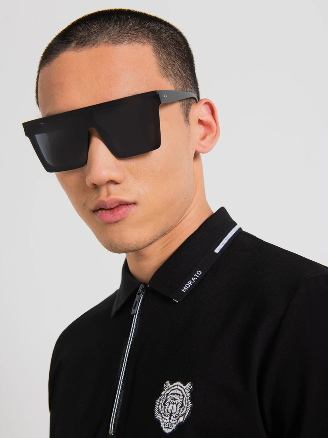 Antony Morato Men Black Solid Collared Short Sleeves Polo Tshirt - Image 3