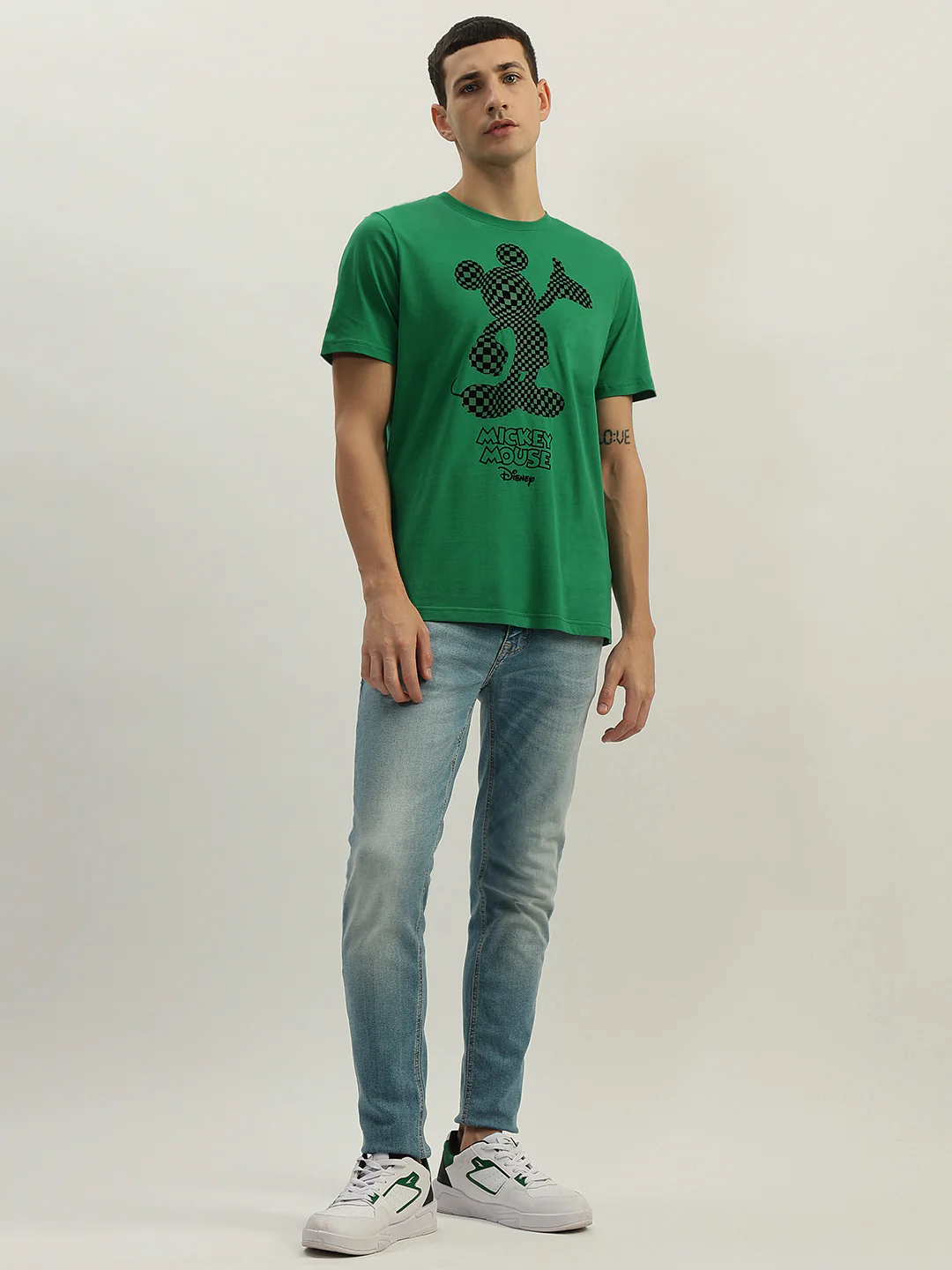 Antony Morato Men Green Printed Round Neck Short Sleeves Tshirt - Image 4