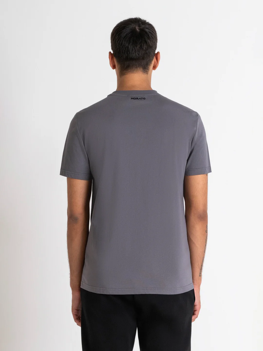 Antony Morato Men Grey Printed Round Neck Short Sleeves Tshirt - Image 2