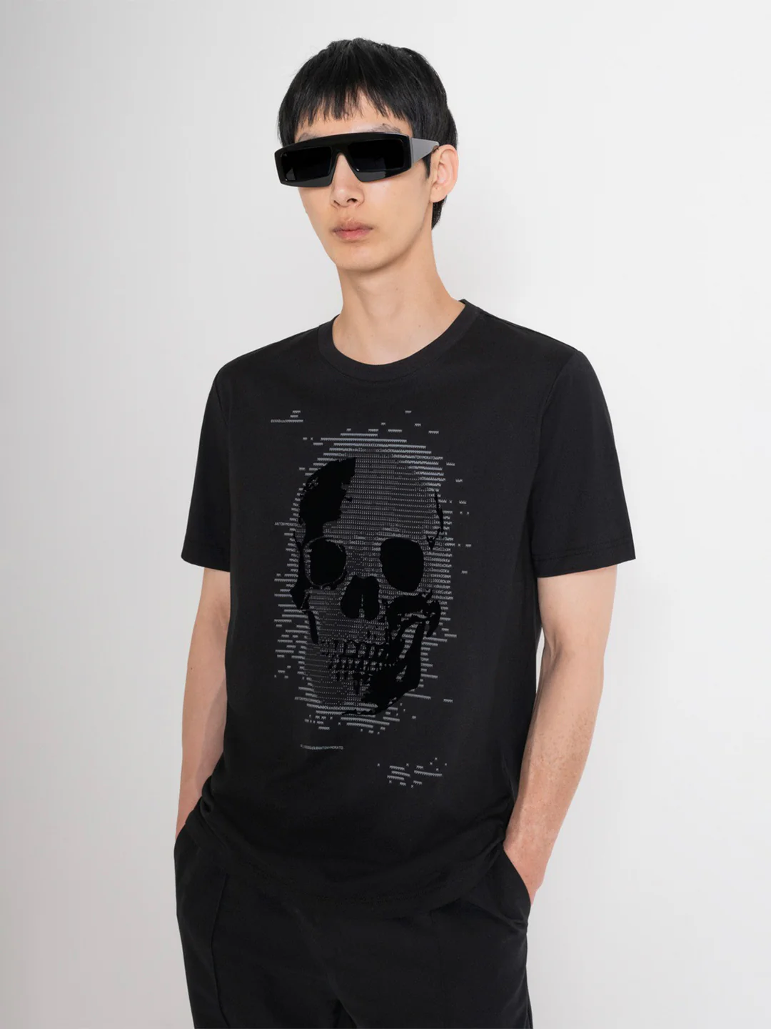 Antony Morato Men Black Printed Round Neck Short Sleeves Tshirt - Image 3