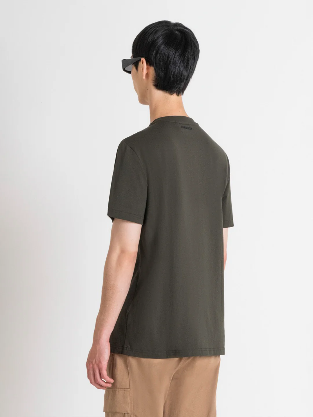 Antony Morato Men Green Printed Round Neck Short Sleeves Tshirt - Image 3