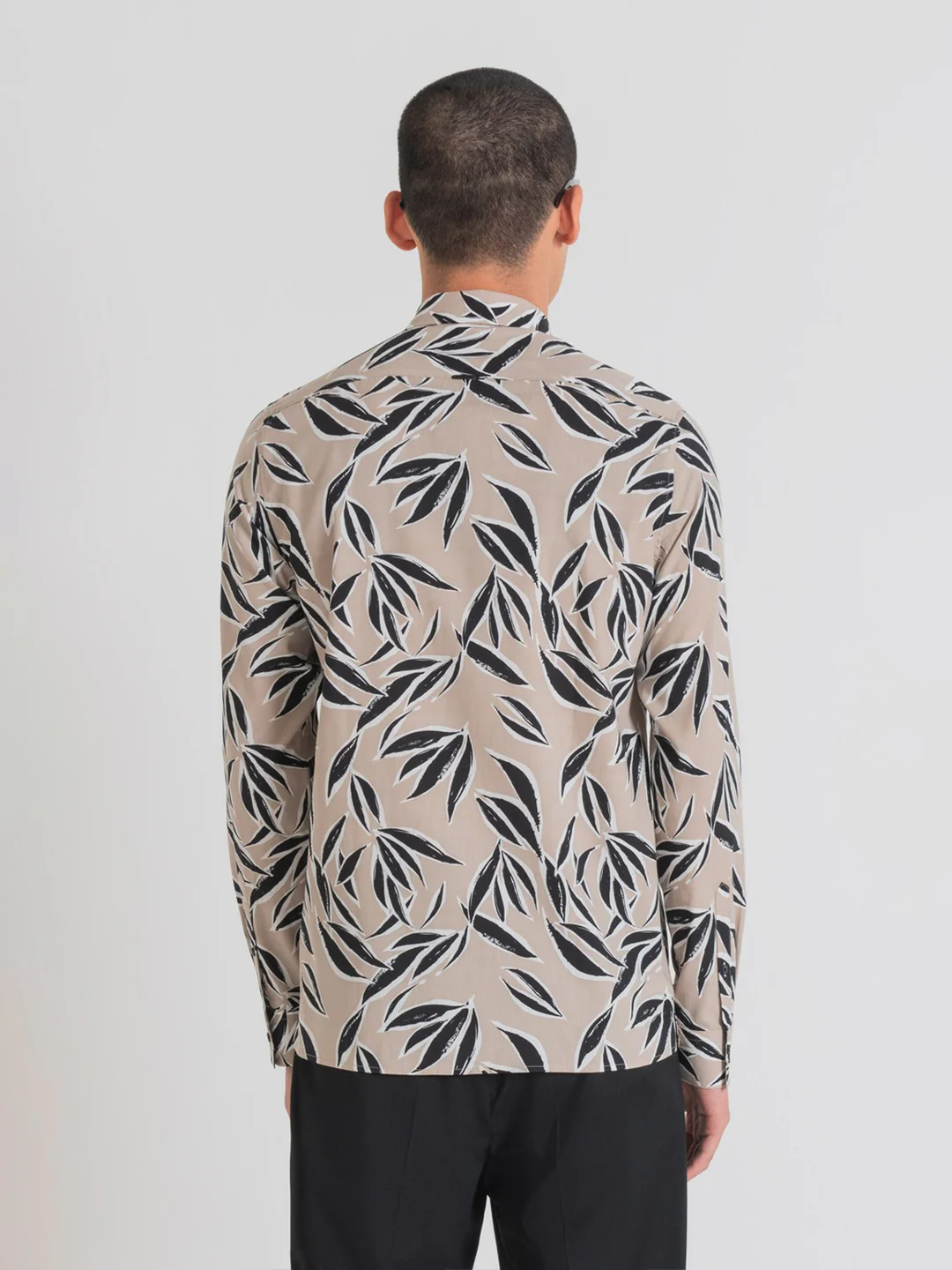 Antony Morato Men Beige Printed Spread Collar Full Sleeves Shirt - Image 2