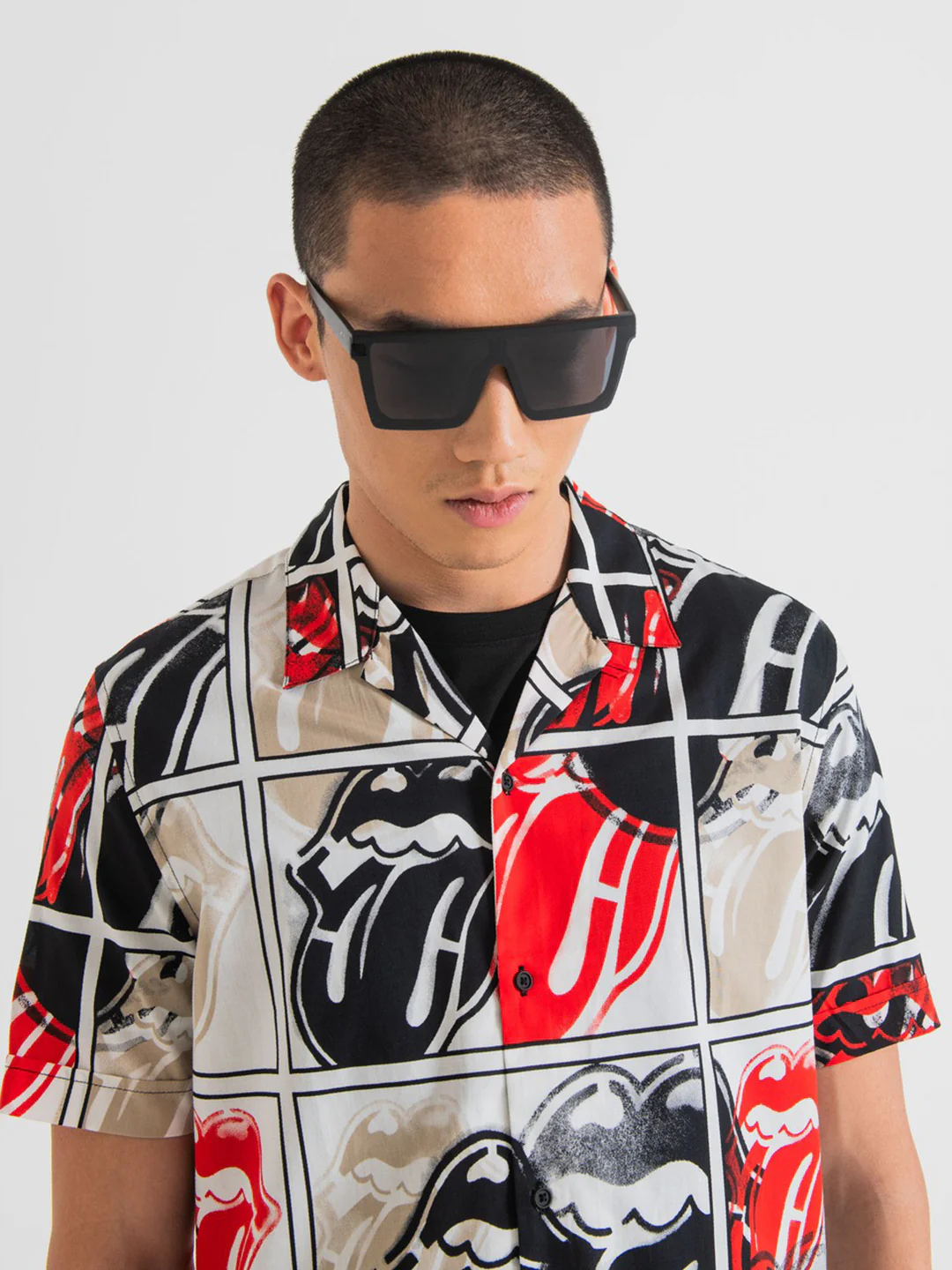 Antony Morato Men Multi-Color Printed Resort Collar Short Sleeves Shirt - Image 3