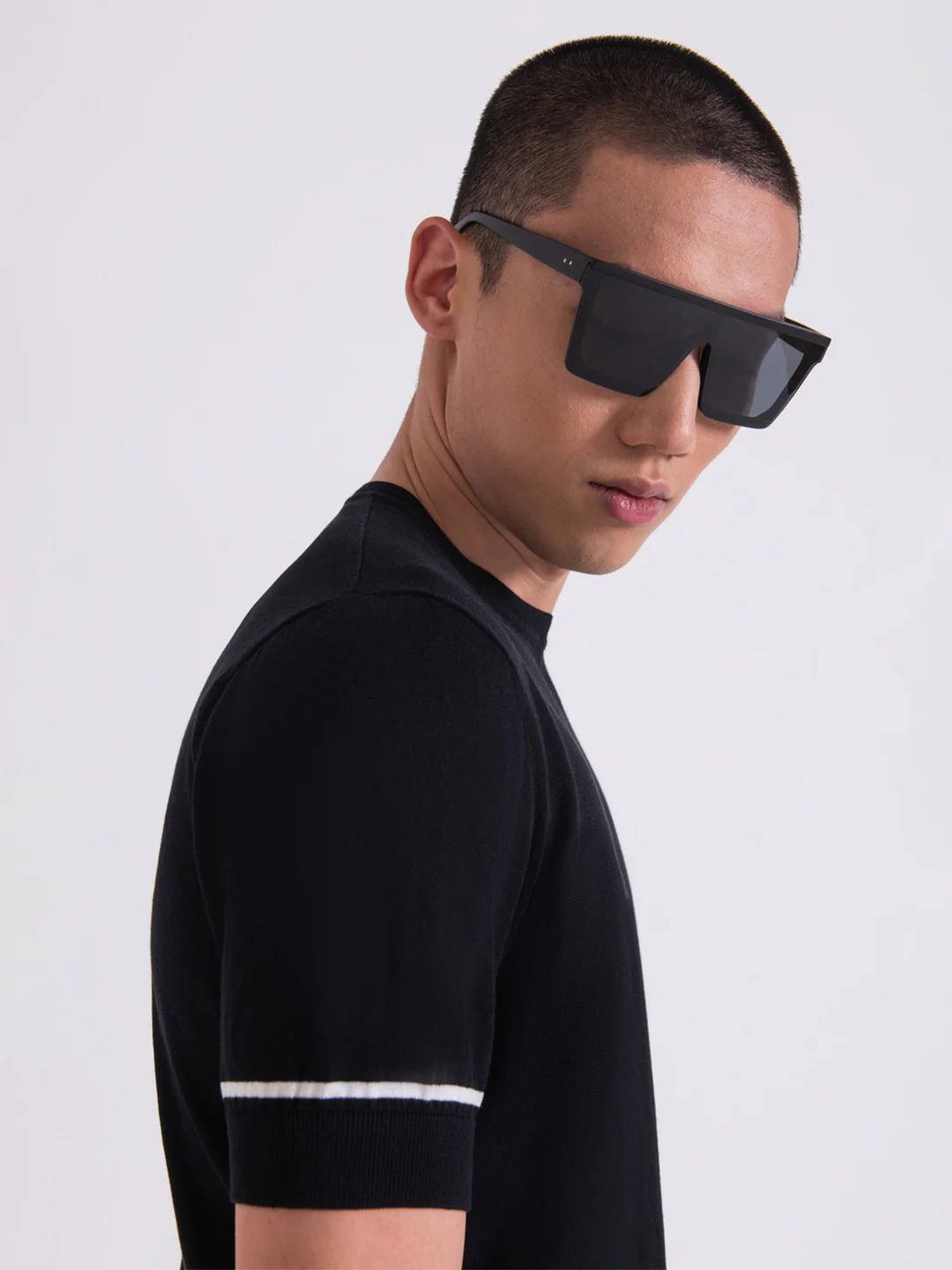 Antony Morato Men Black Solid Round Neck Short Sleeves Tshirt - Image 3