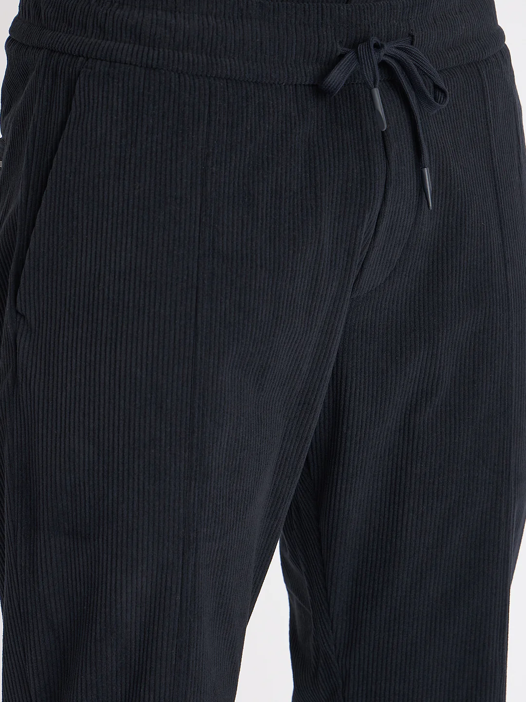 Antony Morato Men Blue Solid Slim Fit Corduroy Trouser - Image 5