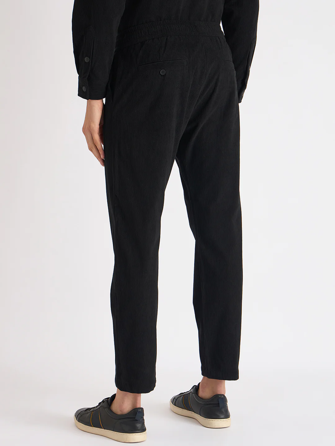 Antony Morato Men Black Solid Slim Fit Corduroy Trouser - Image 3