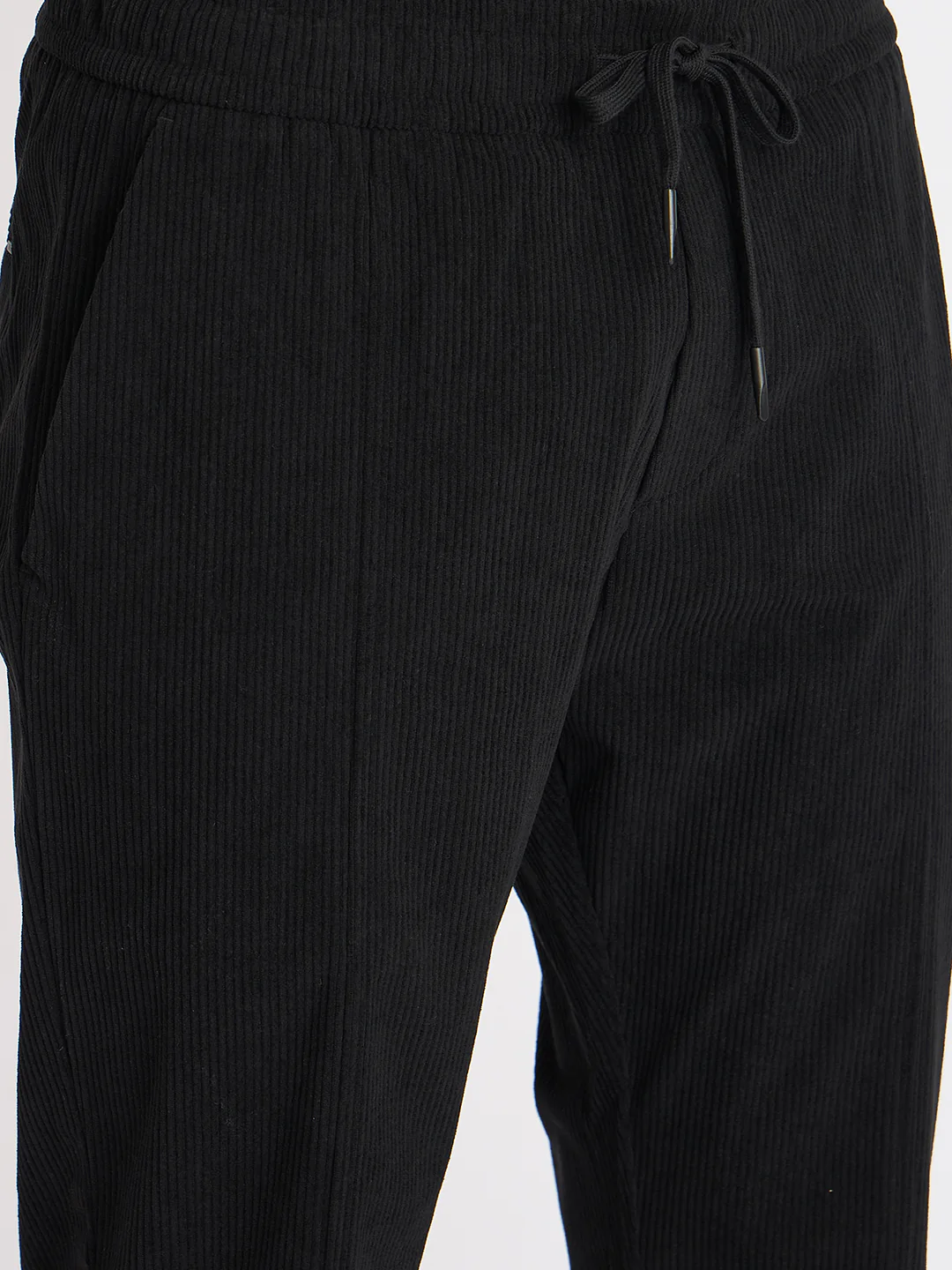 Antony Morato Men Black Solid Slim Fit Corduroy Trouser - Image 4