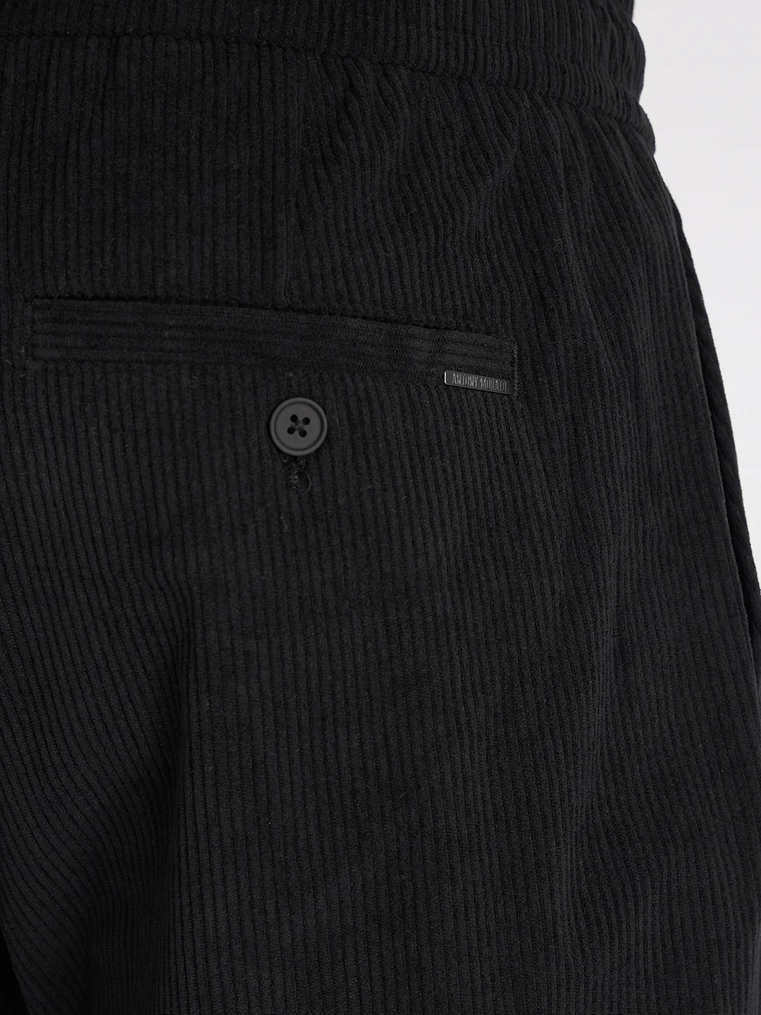 Antony Morato Men Black Solid Slim Fit Corduroy Trouser - Image 5