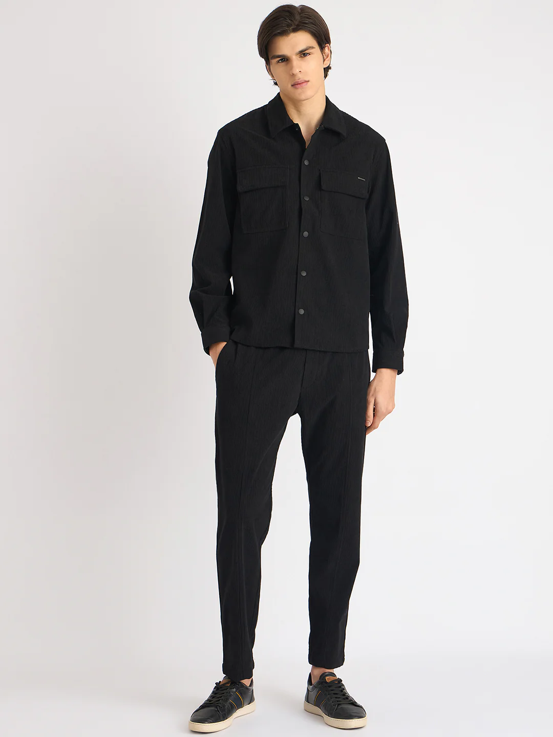 Antony Morato Men Black Solid Slim Fit Corduroy Trouser - Image 6