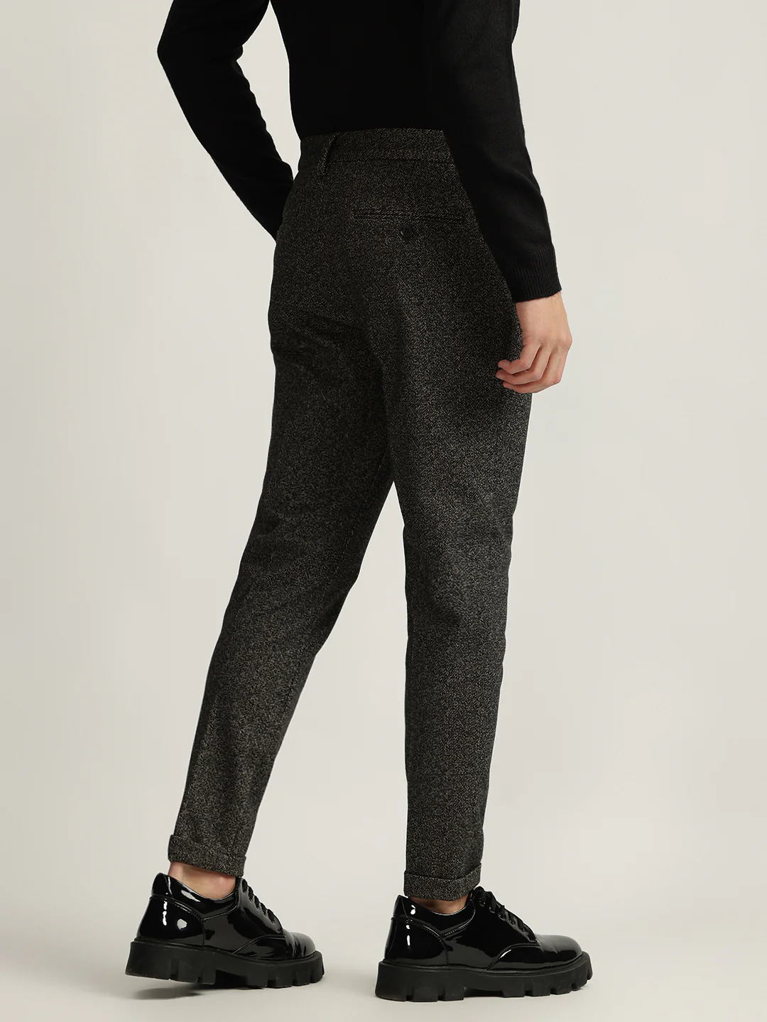 Antony Morato Men Solid Mid-Rise Flat-Front Trouser - Image 6