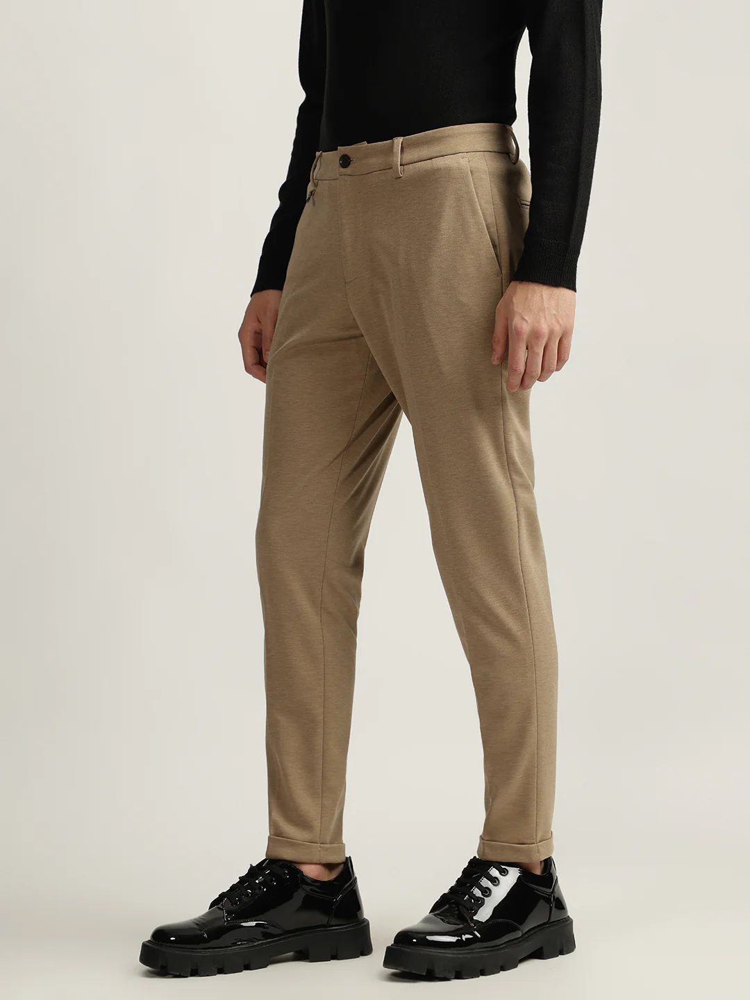 Antony Morato Men Solid Mid-Rise Flat-Front Trouser - Image 5