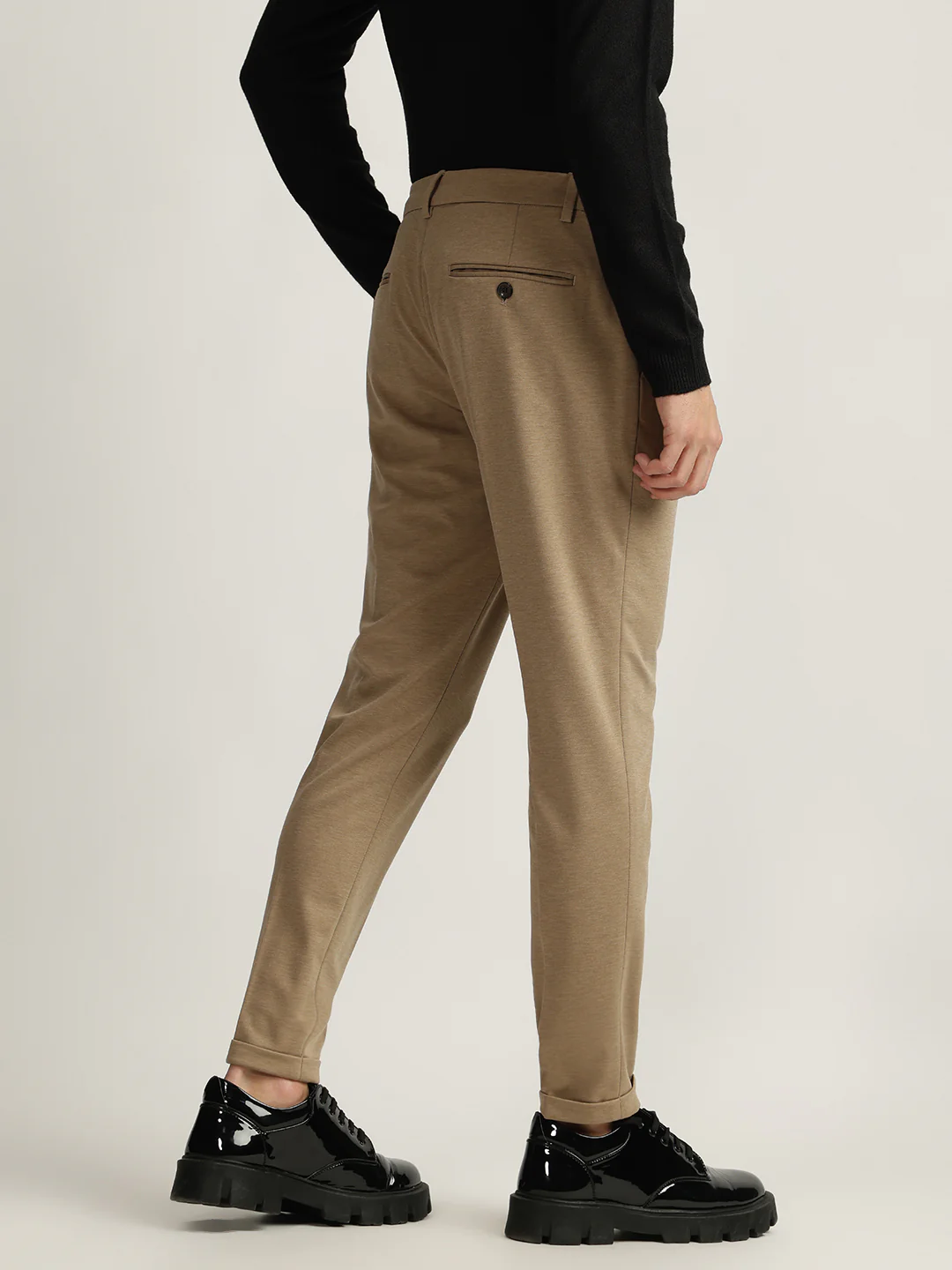 Antony Morato Men Solid Mid-Rise Flat-Front Trouser - Image 6