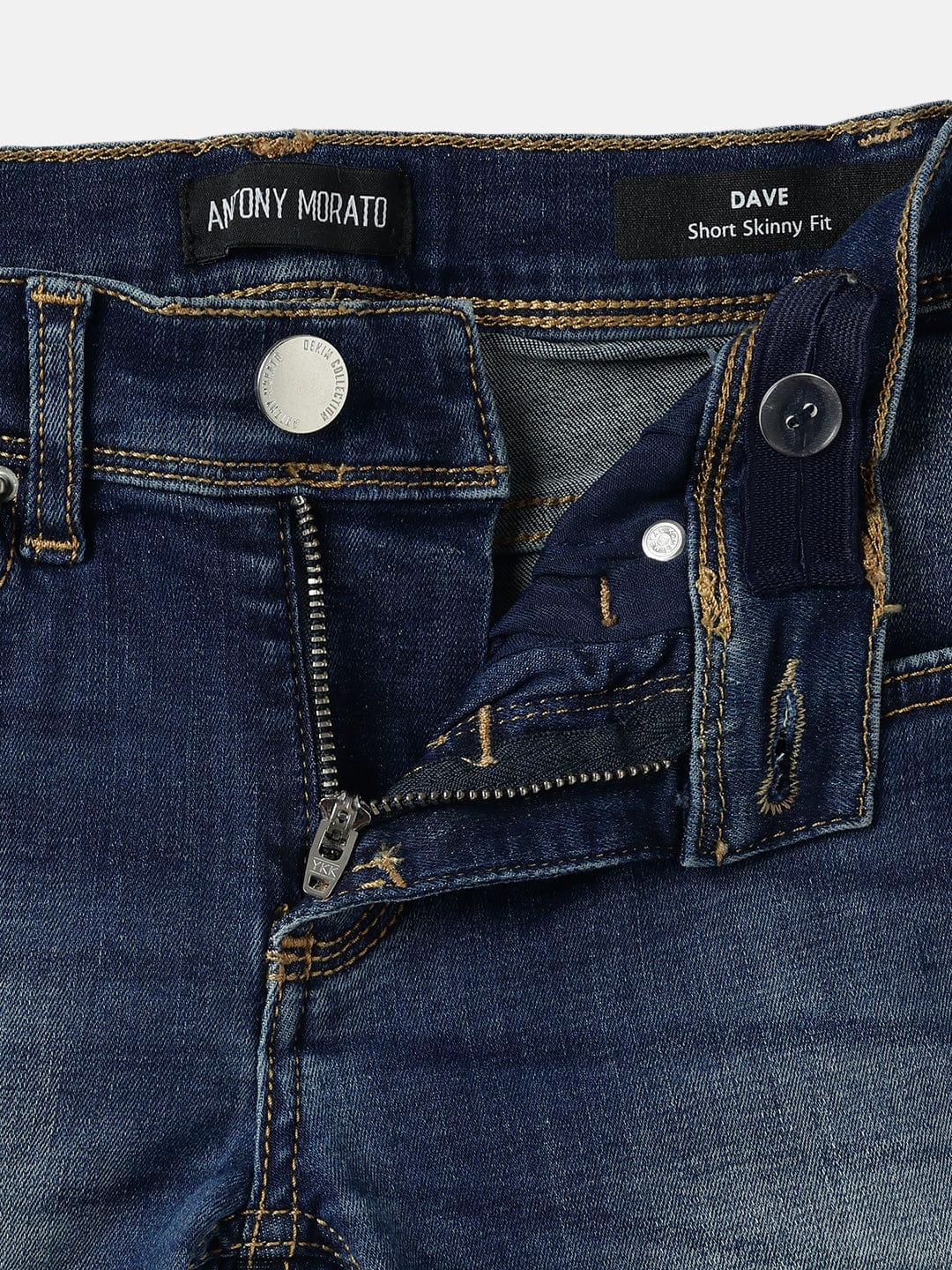 Antony Morato Boys Blue Skinny Fit Washed Shorts - Image 3