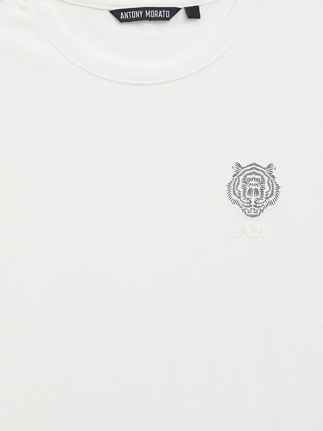 Antony Morato Boys Cream Solid Crew Neck TShirt - Image 3