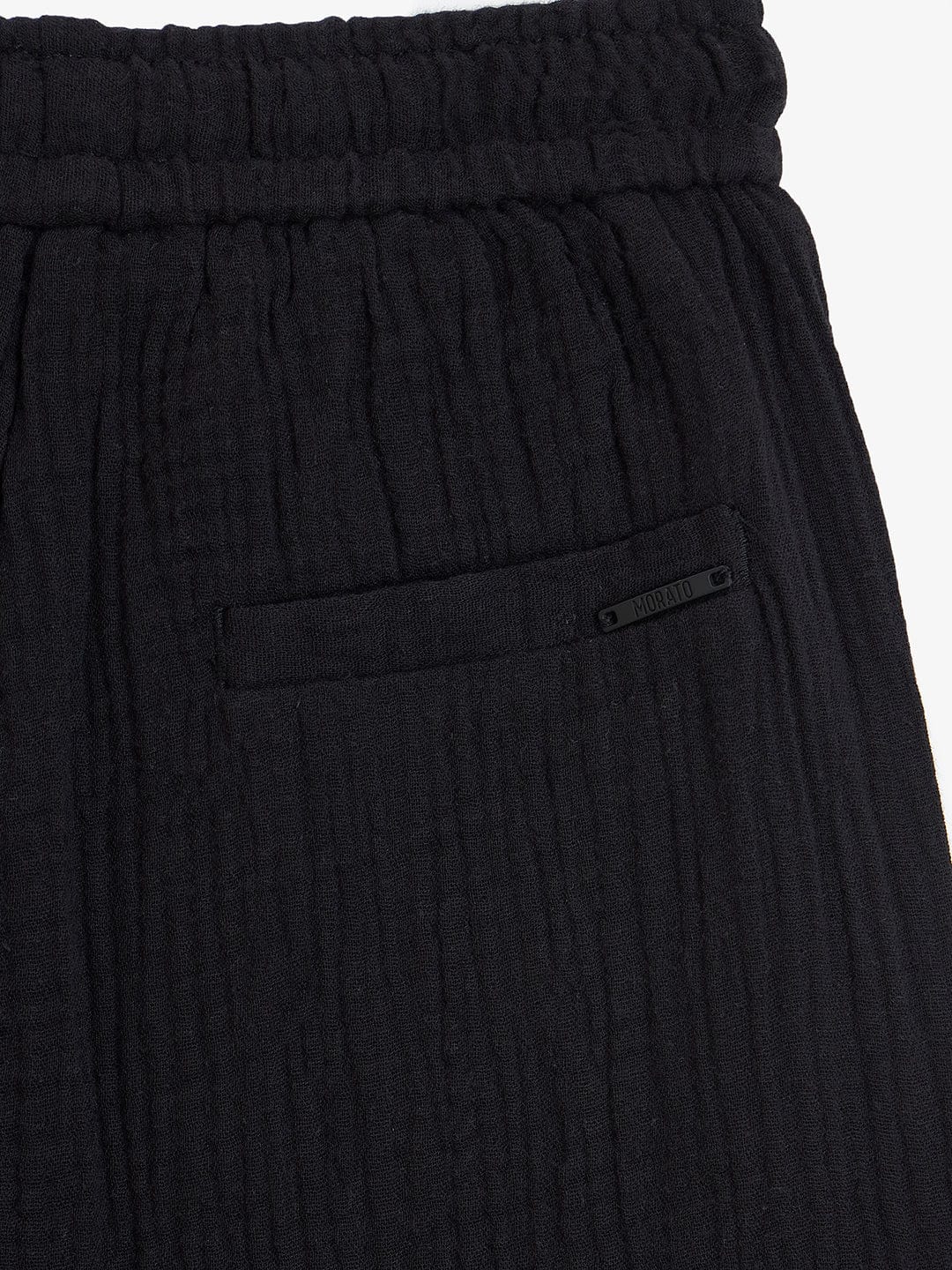 Antony Morato Boys Black Regular Fit Solid Shorts - Image 4