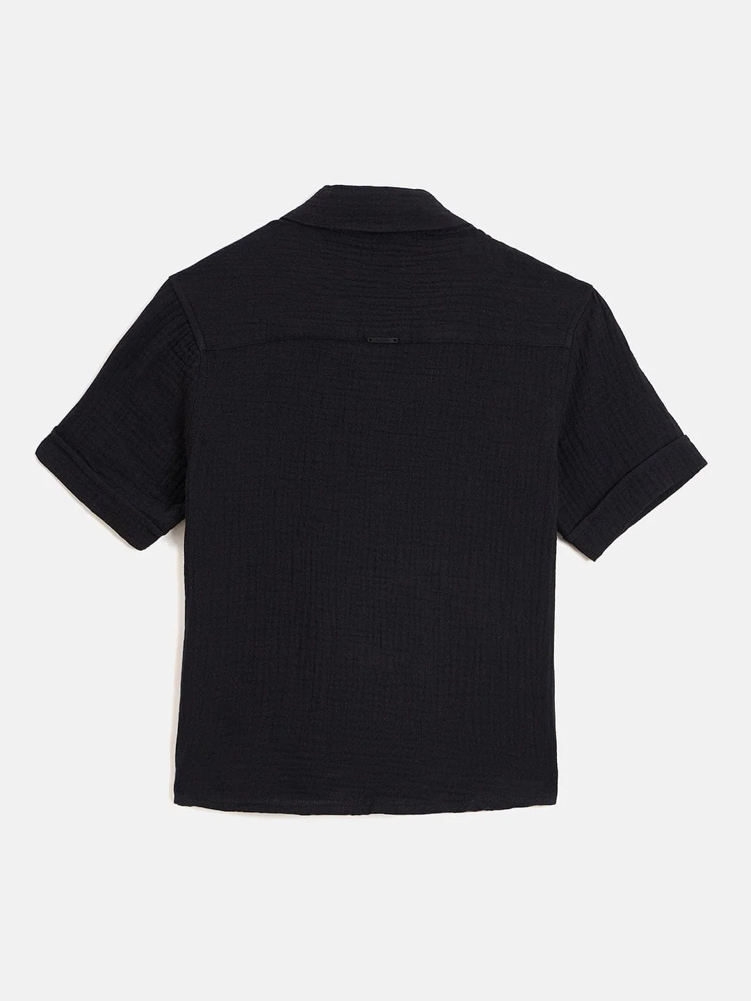Antony Morato Boys Black Solid Collar Shirt - Image 2