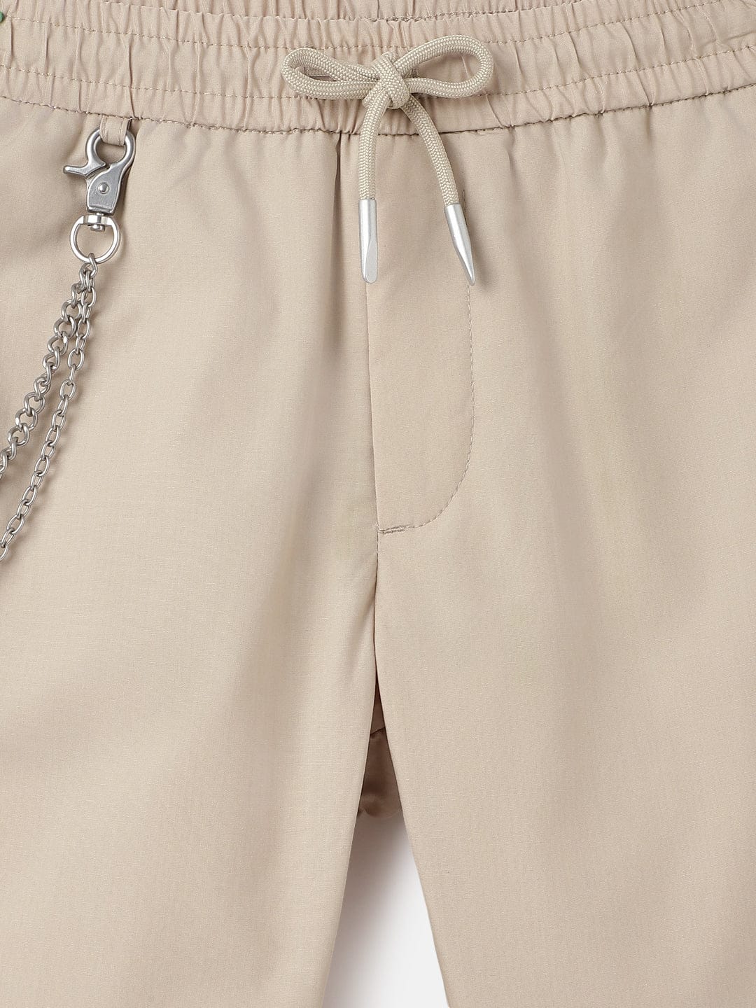 Antony Morato Boys Beige Carrot Fit Solid Trouser - Image 3