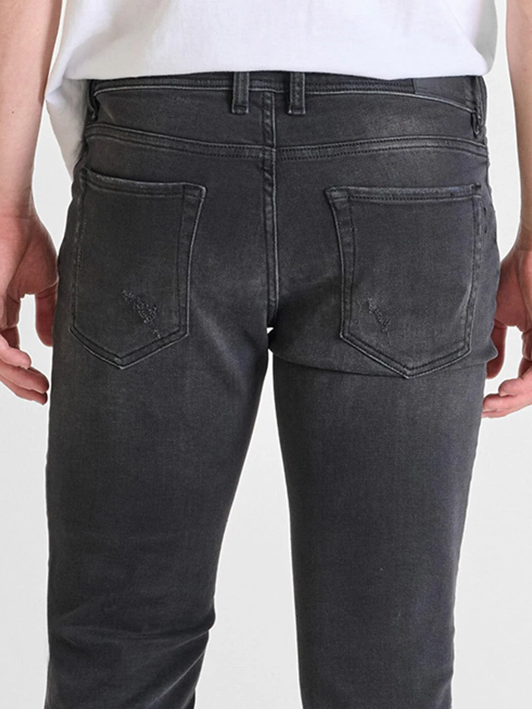 Antony Morato Men Black Super Skinny Fit Washed Jeans - Image 4